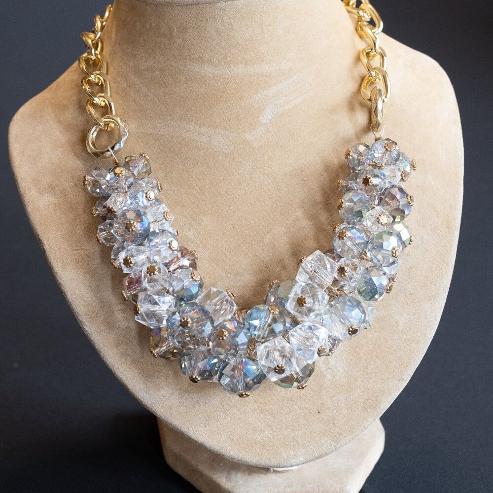 Czech Rock Crystal vintage jewelry signed